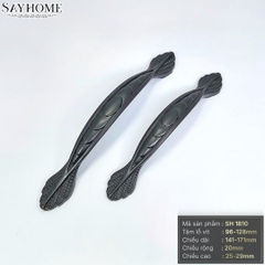 Tay nắm tủ tân cổ điển vintage màu đen mờ SH1810