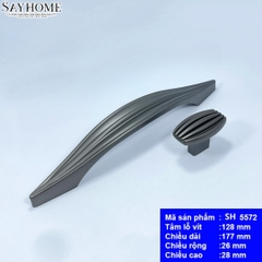 Tay nắm tủ tân cổ điển Vintage màu ghi xám SH5572