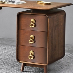 Tay nắm tủ tân cổ điển dạng khoen màu vàng gold SH8060