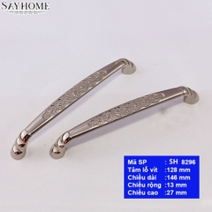 Tay nắm tủ tân cổ điển màu bạc SH8296