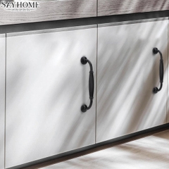 Tay nắm tủ tân cổ điển vintage màu đen mờ SH8319