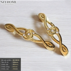 Tay nắm tủ tân cổ điển Vintage màu vàng gold SH8836