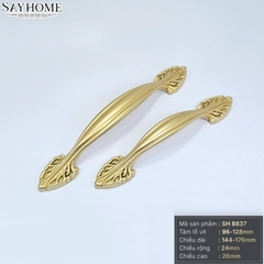 Tay nắm tủ tân cổ điển vintage màu vàng gold SH8837