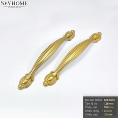 Tay nắm tủ tân cổ điển vintage màu vàng SH8855