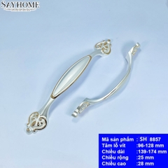 Tay nắm tủ tân cổ điển Vintage màu trắng ngọc SH8857