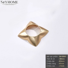 Tay nắm tủ tân cổ vintage bán nguyệt màu vàng gold SH8991