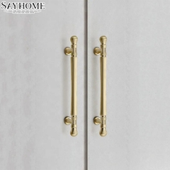 Tay nắm tủ tân cổ điển Vintage màu vàng gold SH9880