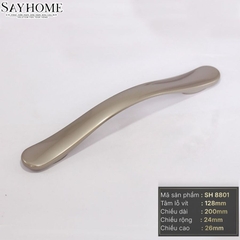 Tay nắm tủ tân cổ điển Vintage màu bạc SH8801