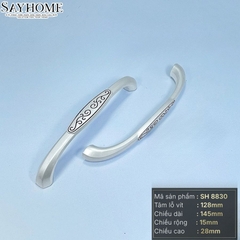 Tay nắm tủ tân cổ điển Vintage màu bạc SH8830