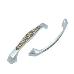 Tay nắm tủ tân cổ điển vintage màu bạc vàng SH5587