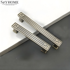 Tay nắm tủ tân cổ điển Vintage màu đồng SH8299