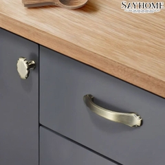 Tay nắm tủ tân cổ điển vintage màu đồng SH8887