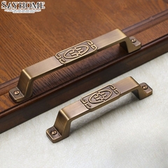 Tay nắm tủ tân cổ điển vintage màu đồng SH8891