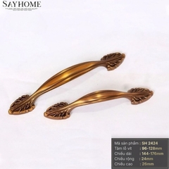 Tay nắm tủ tân cổ điển vintage màu vàng đồng SH8837