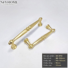 Tay nắm tủ tân cổ điển vintage màu vàng gold SH3113