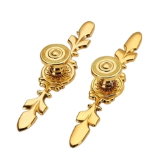 Tay nắm tủ tân cổ điển vintage màu vàng gold SH8062