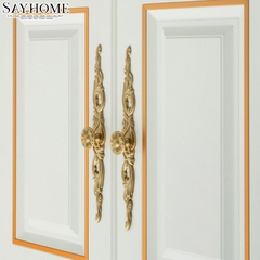 Tay nắm tủ tân cổ điển vintage màu vàng gold SH8297