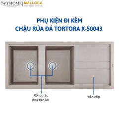 Chậu rửa đá 2 ngăn Malloca TORTORA K-50043 tại thành phố Hồ Chí Minh
