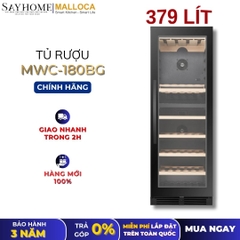 Tủ rượu MALLOCA MWC-180BG độc lập hoặc âm tủ 379L (154 chai) - Hàng chính hãng