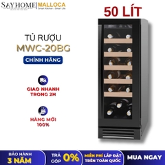 Tủ rượu MALLOCA MWC-20BG độc lập hoặc âm tủ 50L (20 chai) - Hàng chính hãng