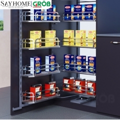 Tủ đồ khô GROB GC304-445/460/645/660  4,6 tầng Inox Sus304, nan dẹt - Hàng chính hãng