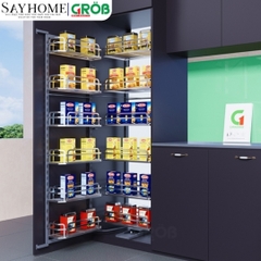 Tủ đồ khô GROB GC304-445/460/645/660  4,6 tầng Inox Sus304, nan dẹt - Hàng chính hãng