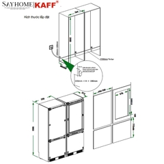 Tủ lạnh KAFF KF - BI438W LUXURY âm toàn phần 436 lít tại thành phố Hồ Chí Minh