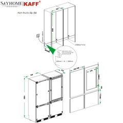 Tủ lạnh KAFF KF - BI449W LUXURY âm toàn phần 436 lít tại thành phố Hồ Chí Minh