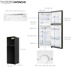 Tủ lạnh Hitachi Inverter 210 lít HRTN5230MUVN tại thành phố Hồ Chí Minh