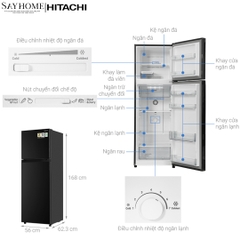 Tủ lạnh Hitachi Inverter 260 lít HRTN5275MFUVN tại thành phố Hồ Chí Minh