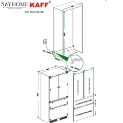 Tủ lạnh KAFF KF - BI546W LUXURY âm toàn phần 4 cánh 540 lít tại thành phố Hồ Chí Minh