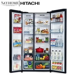 Tủ lạnh 2 cánh màu đen Hitachi HRSN9713ESUVN 656 Lít - Hàng chính hãng