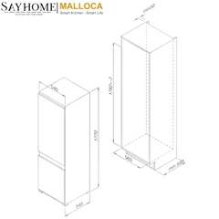 Tủ lạnh MALLOCA MF-246EBI dung tích 246L - Hàng chính hãng