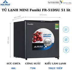 Tủ lạnh mini Funiki FR-51DSU 51 Lít tại thành phố Hồ Chí Minh