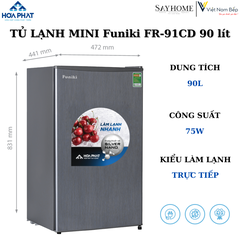 Tủ lạnh mini Funiki FR-91CD 90 Lít tại thành phố Hồ Chí Minh
