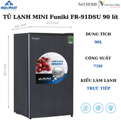 Tủ lạnh mini Funiki FR-91DSU 90 Lít tại thành phố Hồ Chí Minh