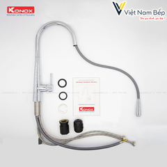 Vòi rửa bát dây rút KN1901C - Chính hãng KONOX