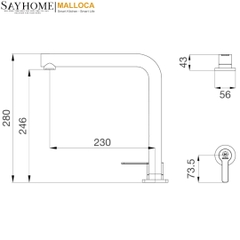 Bộ vòi rửa chén hai nguồn nóng lạnh Malloca K501B tại thành phố Hồ Chí Minh