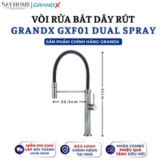 Vòi rửa chén GRANDX GXF01 DUAL SPRAY - Hàng chính hãng