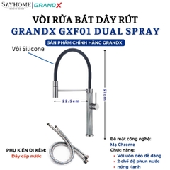 Vòi rửa chén GRANDX GXF01 DUAL SPRAY - Hàng chính hãng