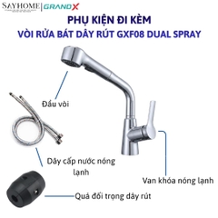 Vòi rửa chén GRANDX GXF08 DUAL SPRAY tại thành phố Hồ Chí Minh