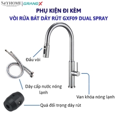 Vòi rửa chén GRANDX GXF09 DUAL SPRAY tại thành phố Hồ Chí Minh