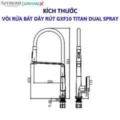 Vòi rửa chén GRANDX GXF10 TITAN DUAL SPRAY tại thành phố Hồ Chí Minh