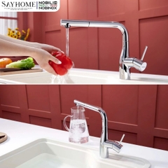Vòi rửa chén inox NOBINOX JAPA NX996 dây rút tại Thành phố Hồ Chí Minh