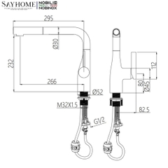 Thông số kĩ thuật Vòi rửa chén inox NOBINOX JAPA NX996 dây rút tại Thành phố Hồ Chí Minh