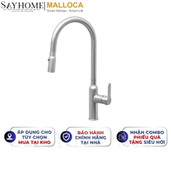 Vòi rửa chén inox MALLOCA K046-SS dây rút - Hàng chính hãng