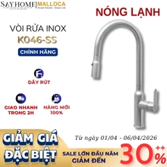 Vòi rửa chén inox MALLOCA K046-SS dây rút - Hàng chính hãng