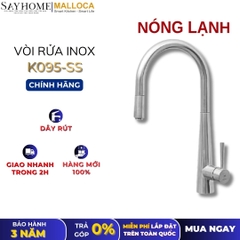 Vòi rửa chén inox MALLOCA K095-SS dây rút - Hàng chính hãng