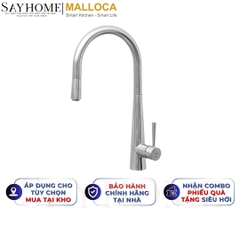 Vòi rửa chén inox MALLOCA K095-SS dây rút - Hàng chính hãng