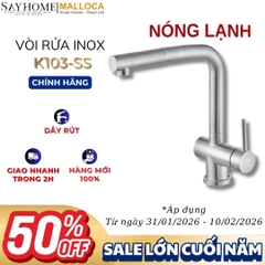 Vòi rửa chén inox MALLOCA K103-SS dây rút - Hàng chính hãng